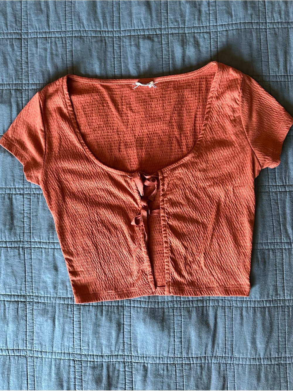 Cotton On Tie Front Crop Top